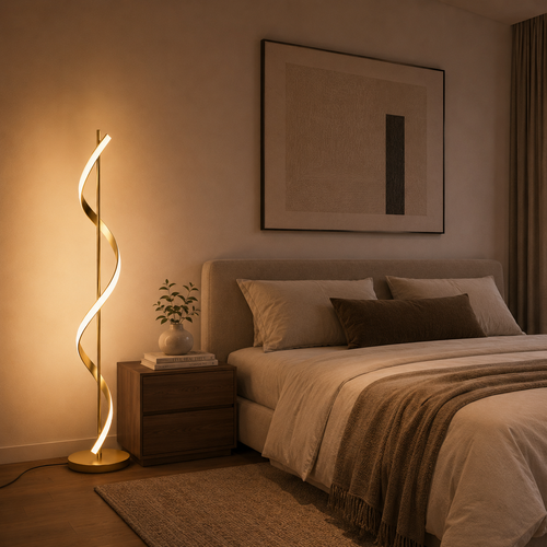 Lampadaire LED Twist Gold