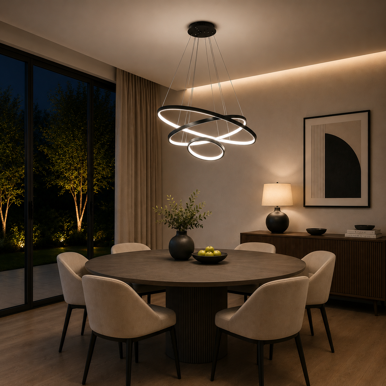 Suspension LED Saturne