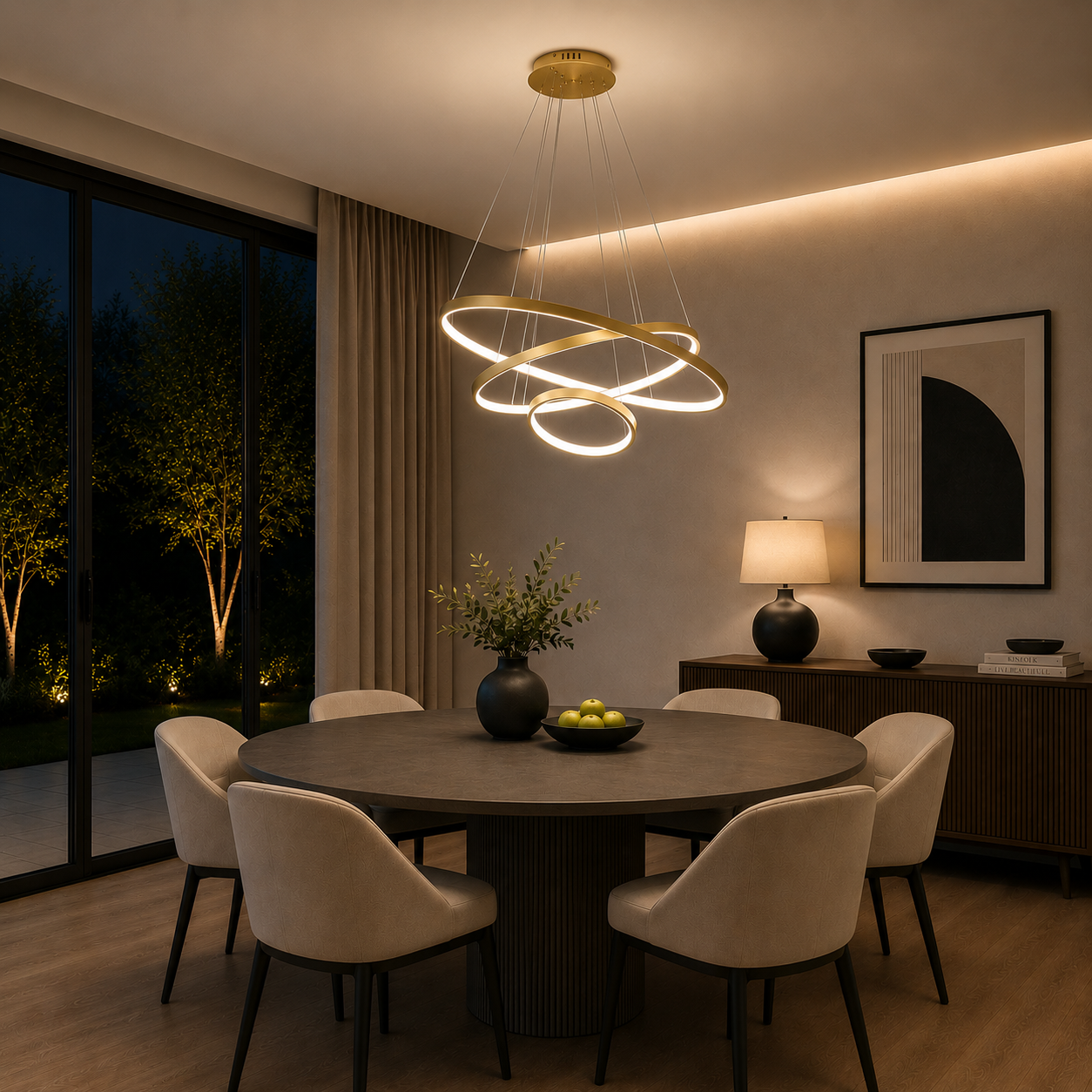 Suspension LED Saturne