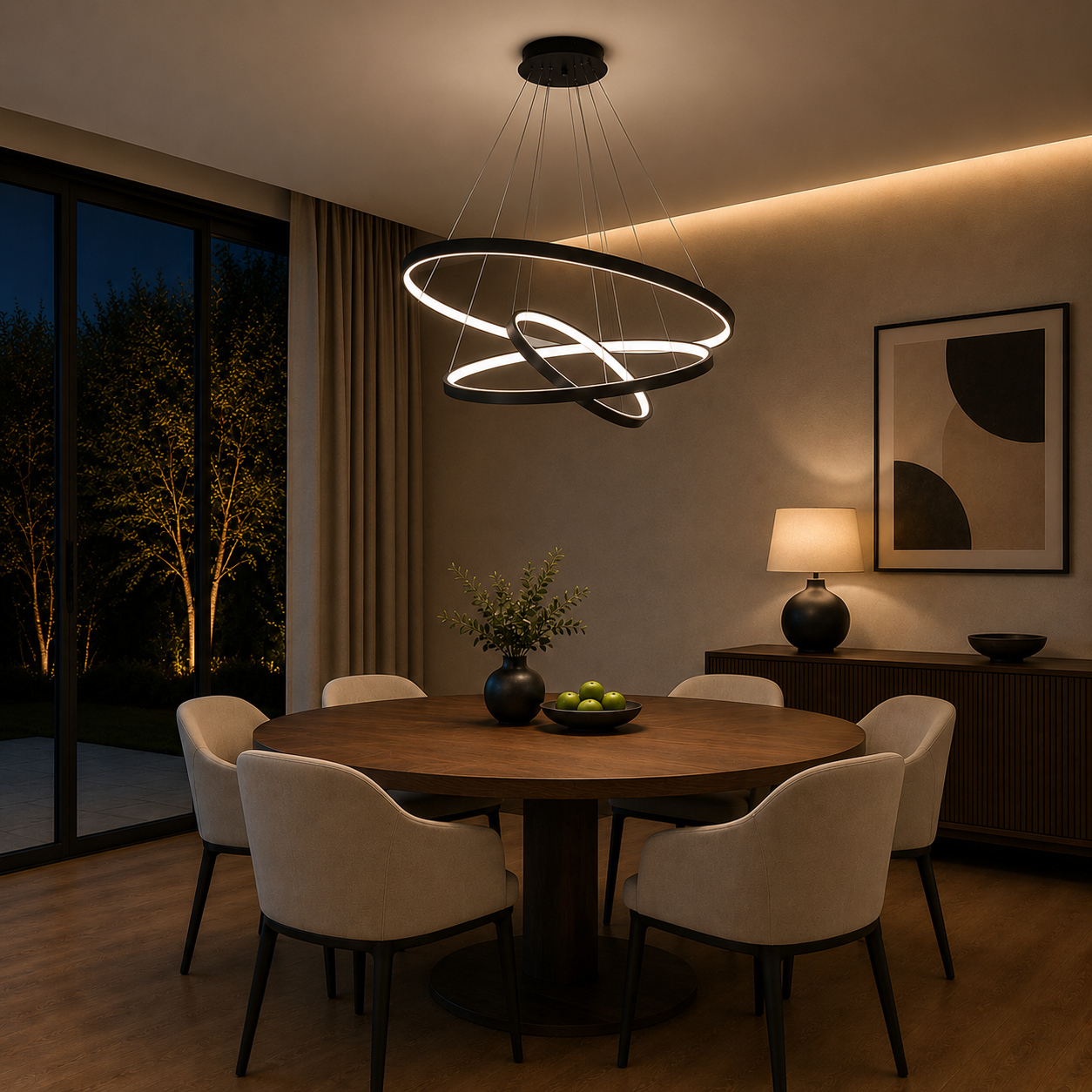 Suspension LED Saturne