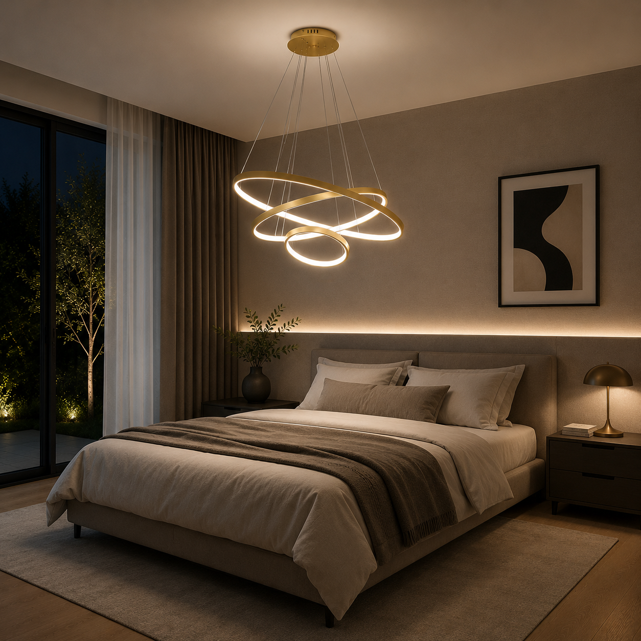Suspension LED Saturne