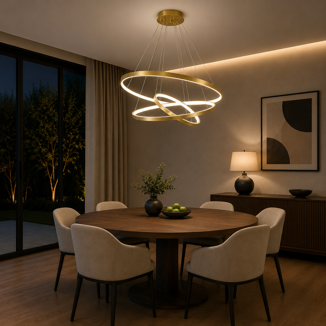 Suspension LED Saturne